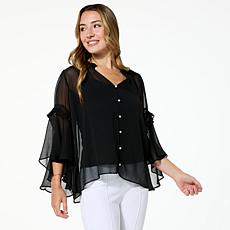 "As Is" C Wonder by Christian Siriano Chiffon Drama Top