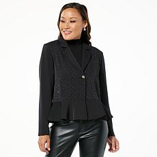 "As Is" C Wonder by Christian Siriano Hot Fix Crystal-Detailed Pepl...