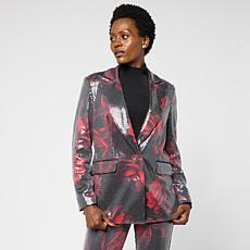 "As Is" C Wonder by Christian Siriano Printed Sequin Blazer