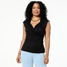 "As Is" C Wonder by Christian Siriano Travel Jersey Knit Surplice Top