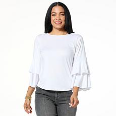 "As Is" C Wonder Flounce Sleeve Top