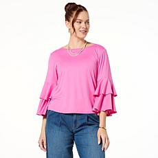 "As Is" C Wonder Flounce Sleeve Top