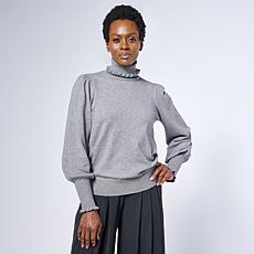 "As Is" C Wonder Luxe Blouson Sleeve Turtleneck Sweater