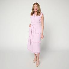 "As Is" C Wonder Tweed Fringe Trim Vest Dress