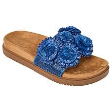 "As Is" Charles by Charles David Palms Pompom Slide Sandal