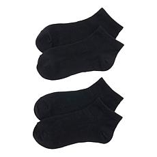 "As Is" CleanBoss by Joy Comfy & Clean 2-Pack Perfect Pair Ankle Socks