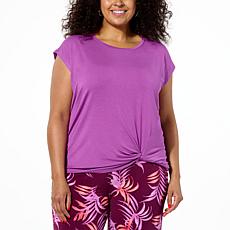 "As Is" Colleen Lopez Cap Sleeve Side Knot Tee