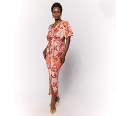 "As Is" Colleen Lopez Front Drape Pullover Dress