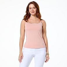 "As Is" Colleen Lopez Knit Camisole with Built-In Shelf Bra