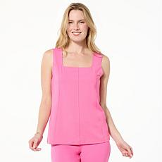 "As Is" Colleen Lopez Square-Neck Corset Style Slimming Tank