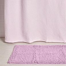 "As Is" Concierge Collection Shower Curtain & Bath Mat Set