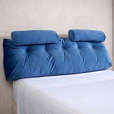 "As Is" Concierge Collection Twin Headboard Pillow with 2 Neck Pillows