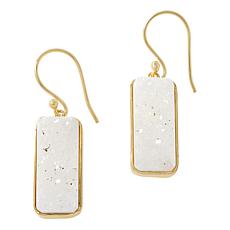 "As Is" Connie Craig Carroll Delilah White Drusy Quartz Drop Earrings