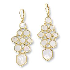 "As Is" Connie Craig Carroll Tilly Mother-of-Pearl Chandelier Earrings