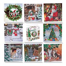 "As Is" Craft Buddy Crystal Art Festive Day Card Set of 8