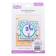 "As Is" Crafter's Companion Balloon Numbers Stamp and Die Set