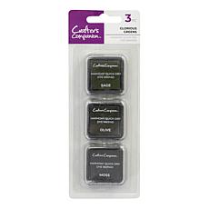 "As Is" Crafter's Companion Glorious Greens Harmony Ink Pads - S/3
