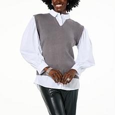 "As Is" Curations x Sarah Anderson Twofer Sweater Vest Top