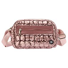 "As Is" Denise Austin Pearlized Quilt Feather Weight Crossbody Bag