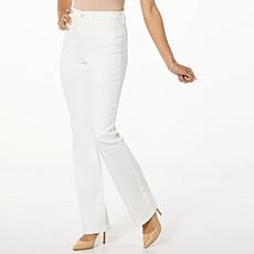As Is DG2 by Diane Gilman Classic Stretch Pintuck Pocket Bootcut Jean