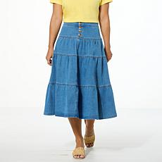 "As Is" DG2 by Diane Gilman Dream Drape Tiered Skirt