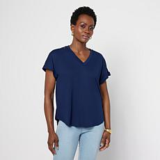 "As Is" DG2 by Diane Gilman Everyday Jersey Dolman Sleeve Tee with ...