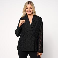 "As Is" DG2 by Diane Gilman Lace Raglan Blazer