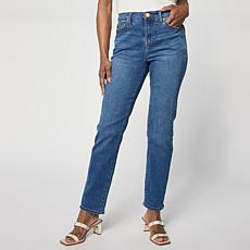 "As Is" DG2 by Diane Gilman Lux Touch Denim Straight-Leg Jean