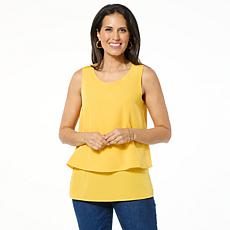 "As Is" DG2 by Diane Gilman Mixed-Media Double Layer Easy Tank