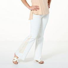 "As Is" DG2 by Diane Gilman New Classic Stretch Crochet Godet Inset...