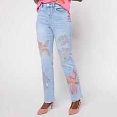 "As Is" DG2 by Diane Gilman New Classic Stretch Sequin Baby Bootcut...