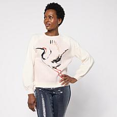 "As Is" DG2 by Diane Gilman Sculpted Jaquard SoftEase Knit Sweater