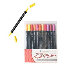 "As Is" Diamond Press Dual-Tip Acrylic Markers - Set of 12