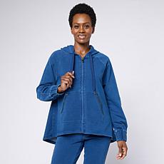 "As Is" Diane Gilman Knit Flex Crystal Trimmed Swing Jacket