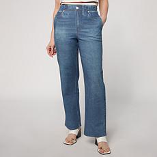 "As Is" ELLE Get the Look Printed Denim Sweat Pants