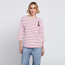 "As Is" Elle Get the Look Striped Graphic Tee
