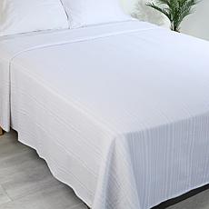 "As Is" Emryn House 100% Cotton Jacquard Stripe Blanket 