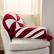 "As Is" Emryn House 2-piece Peppermint Candy Decorative Pillow Set