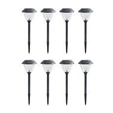 "As Is" Eveready 8-Piece Solar Color-On-Demand 12 Lumen Pathway Lights