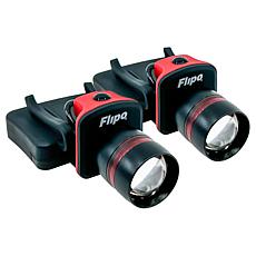 "As Is" Flipo Radius Zoom Clip-on COB LED Cap Light - Set of 2