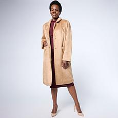 "As Is" G by Giuliana Black Label Faux Fur Tuxedo Coat