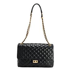 "As Is" G by Giuliana Black Label Grande Lamb Leather Crossbody