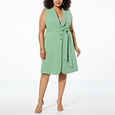 "As Is" G by Giuliana Black Label Sleeveless Belted Vest