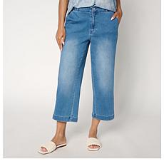 "As Is" G by Giuliana G5 Denim Cropped Wide Leg Pant