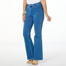 "As Is" G by Giuliana Mini Flare-Leg Jean with Raw Edge Hem