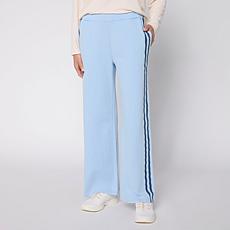 "As Is" G by Giuliana Printed Stripe Wide Leg Cotton Pant