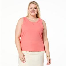 "As Is" G by Giuliana Ribbed Knit Tank Top