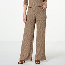 "As Is" G by Giuliana Space-Dyed Hacci Knit Wide-Leg Pant