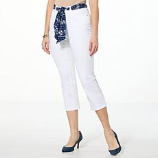"As Is" G by Giuliana Stretch Denim Straight-Leg Cropped Jean