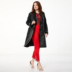 "As Is" GREY by Jhoan Sebastian Grey 2-in-1 Faux Leather Coat